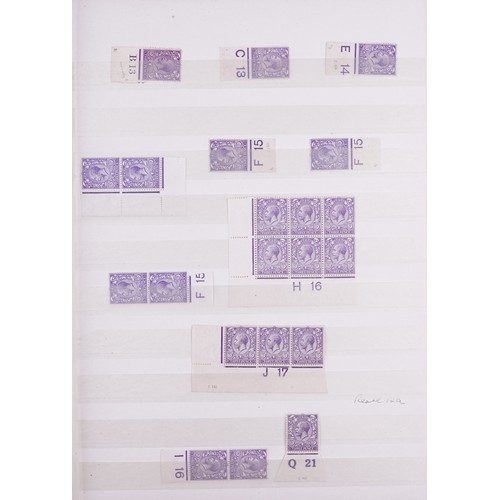 43 - Victorian and later British stamps arranged in a stock book including Penny Red and blocks