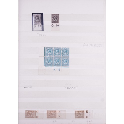 43 - Victorian and later British stamps arranged in a stock book including Penny Red and blocks