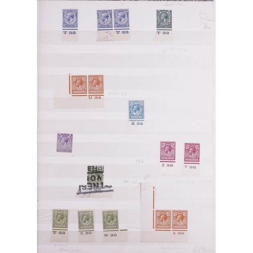 43 - Victorian and later British stamps arranged in a stock book including Penny Red and blocks