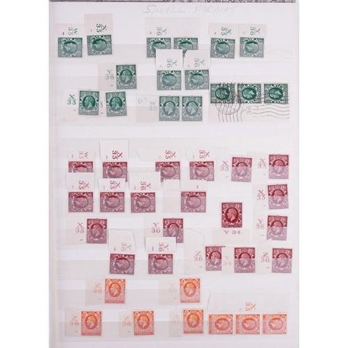 43 - Victorian and later British stamps arranged in a stock book including Penny Red and blocks