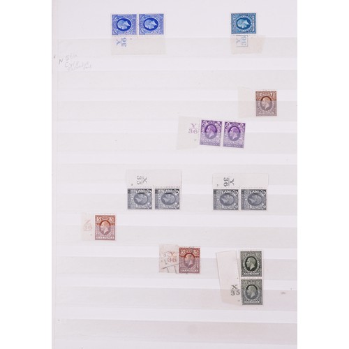 43 - Victorian and later British stamps arranged in a stock book including Penny Red and blocks