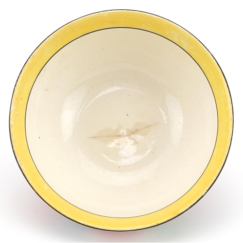 216 - Clarice Cliff, Art Deco Bizarre bowl hand painted in the crocus pattern, 18.5cm in diameter