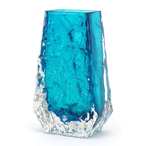 13 - Geoffrey Baxter for Whitefriars, 1970s coffin vase in kingfisher blue, 13.5cm high