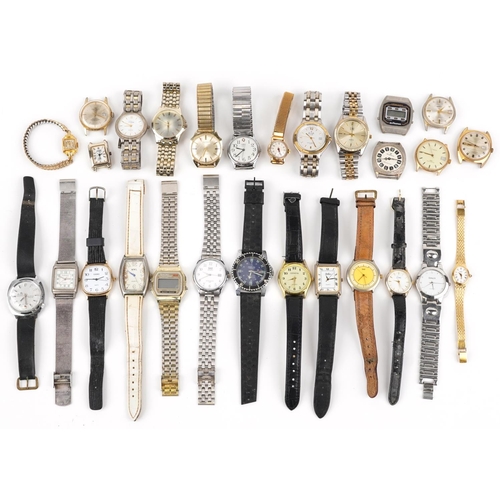 3948 - Vintage and later ladies and gentlemen's wristwatches including Buler, Ingersoll, Feral and Timex Au... 