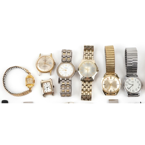 3948 - Vintage and later ladies and gentlemen's wristwatches including Buler, Ingersoll, Feral and Timex Au... 