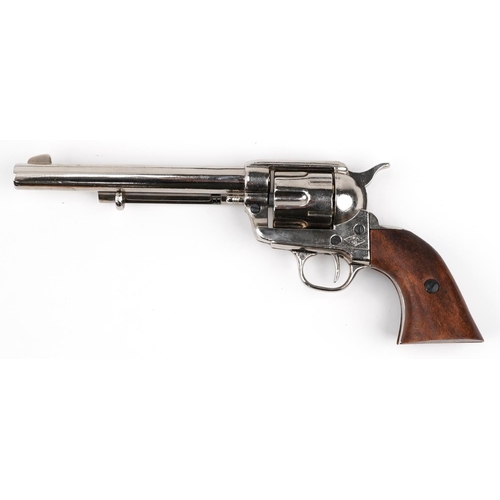 2521 - Modern decorative model Colt revolver with leather holster, 30.5cm in length