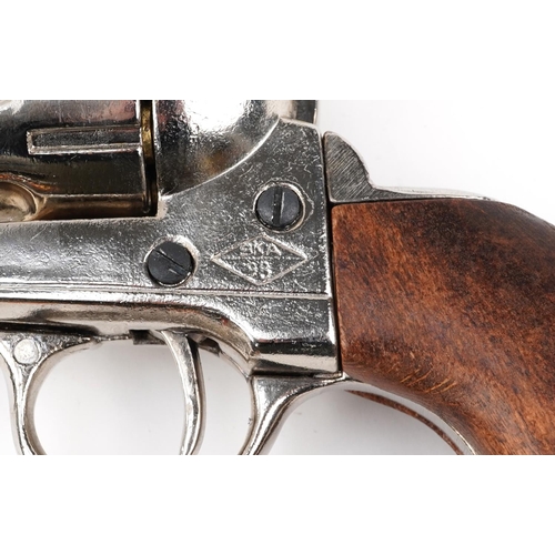 2521 - Modern decorative model Colt revolver with leather holster, 30.5cm in length