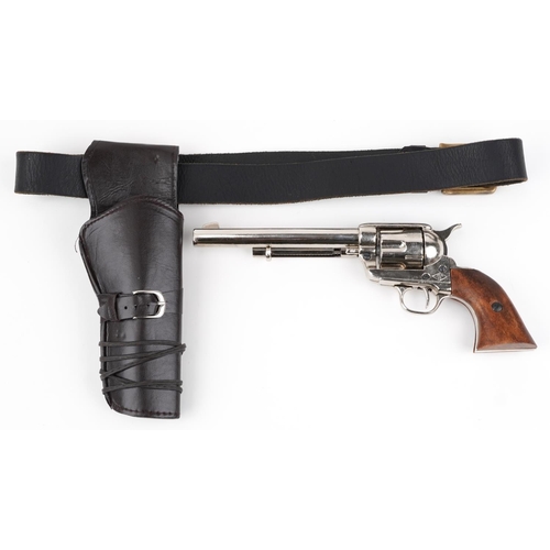 2521 - Modern decorative model Colt revolver with leather holster, 30.5cm in length