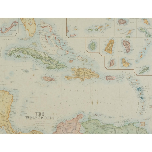 2822 - Two antique hand coloured maps comprising The West Indies by G H Swanston and a French example title... 