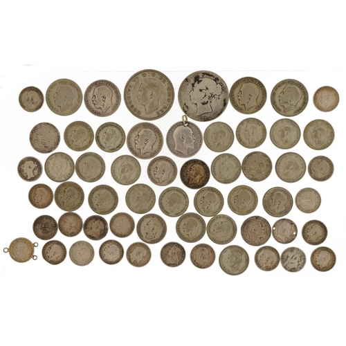 2544 - Victorian and later British coinage including 1882 half crown, shillings and thrupenny bits, 150g