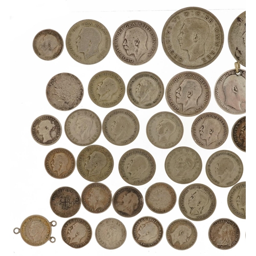 2544 - Victorian and later British coinage including 1882 half crown, shillings and thrupenny bits, 150g