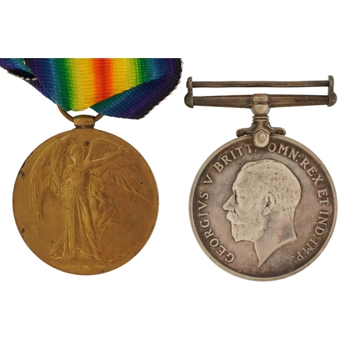 2390 - Two British military World War I medals comprising Victory medal awarded to L-11200PTE.S.C.L.GINGELL... 