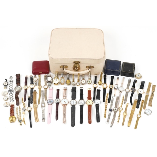 3964 - Large collection of vintage and later ladies and gentlemen's wristwatches including Marvin, Saxon, R... 