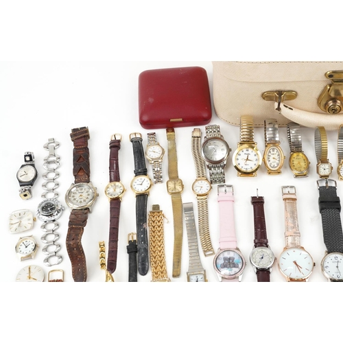 3964 - Large collection of vintage and later ladies and gentlemen's wristwatches including Marvin, Saxon, R... 