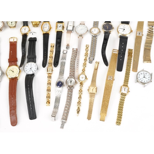 3964 - Large collection of vintage and later ladies and gentlemen's wristwatches including Marvin, Saxon, R... 