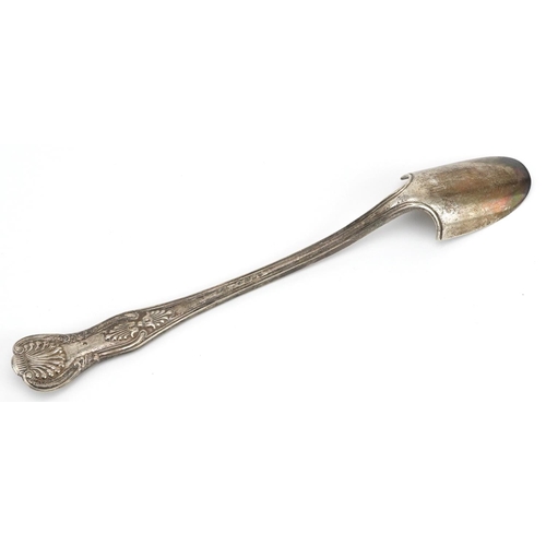 405 - Chawner & Co, Victorian silver marrow scoop, London 1871, 23.5cm in length, 113.5g