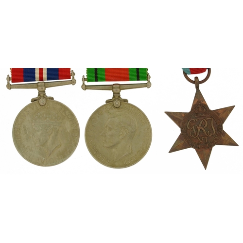 2395 - British military World War II three medal group with box of issue inscribed Mr A Durnford