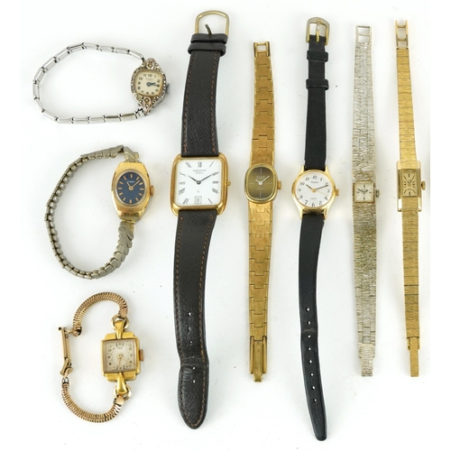 3956 - Vintage and later ladies wristwatches and movements including Oris, Timex, Accurist and Avia