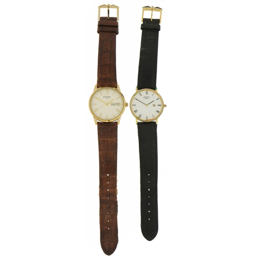 3891 - Rotary, two gentlemen's Rotary wristwatches with date apertures