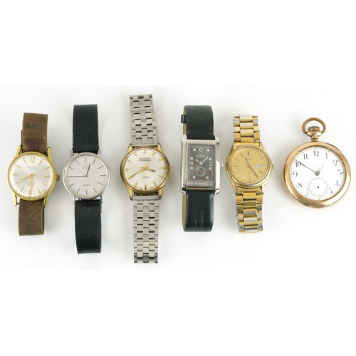 3957 - Five vintage and later gentlemen's wristwatches comprising Sekonda, Montine, Tissot, Seiko and Ben S... 