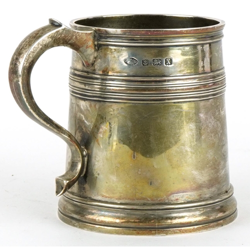 271 - Adie Brothers Ltd, George V silver tankard retailed by Asprey London, Birmingham 1922, 9cm high, 334... 