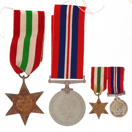 2403 - British military World War II pair with matching dress medals