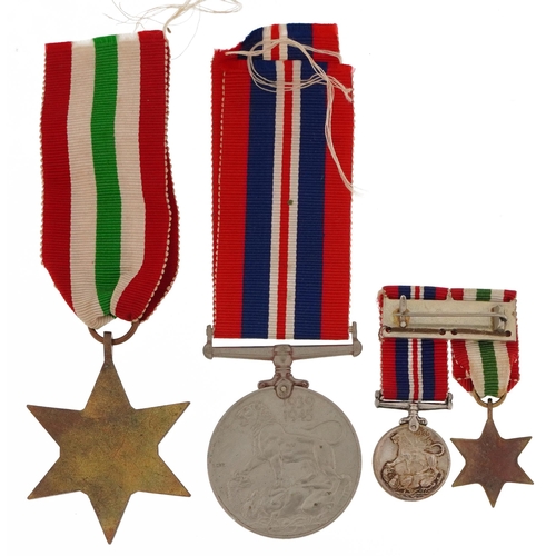 2403 - British military World War II pair with matching dress medals