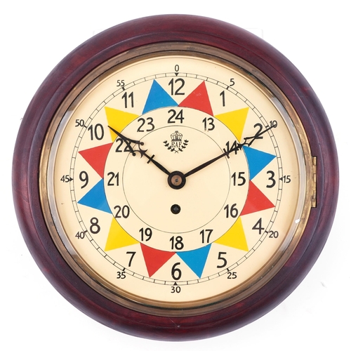 2435 - RAF design wall clock with painted dial, 33cm in diameter