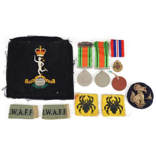 2396 - British military World War II medal group including two medals, dog tag impressed 2800 T Pierce WKY ... 