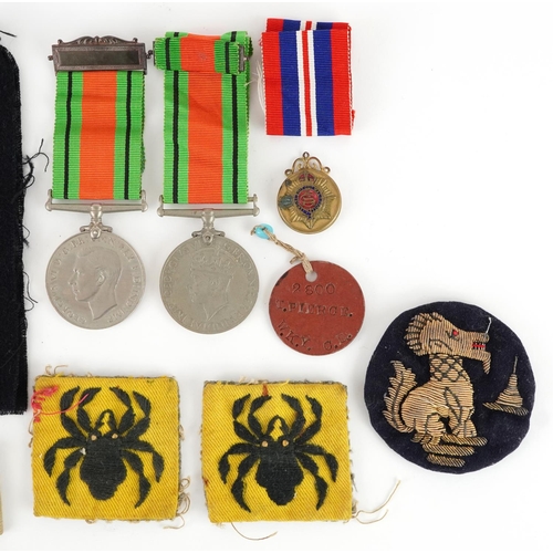 2396 - British military World War II medal group including two medals, dog tag impressed 2800 T Pierce WKY ... 