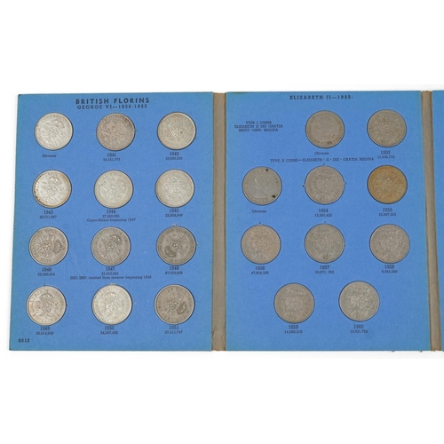 2582 - Great Britain two shilling coin collection housing thirty two two shillings