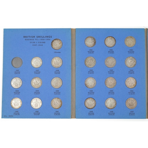 2583 - Great Britain shilling coin collection housing thirty shillings