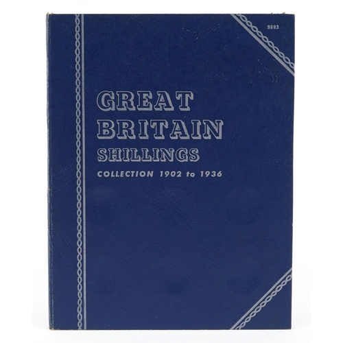 2584 - Great Britain shilling coin collection housing twenty shillings