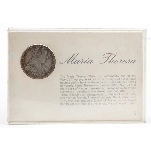 2580 - Maria Theresa coin with case