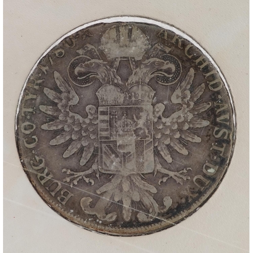 2580 - Maria Theresa coin with case