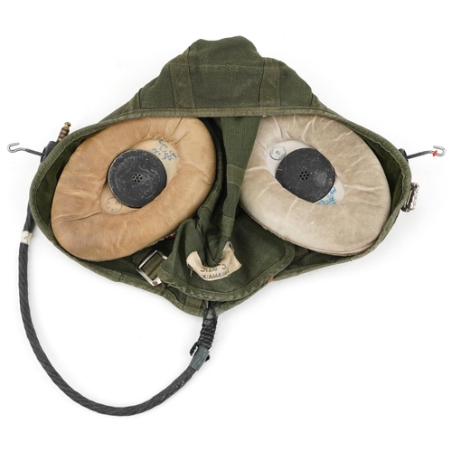 2444 - Military interest pilot's hat with label, size 3