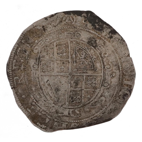 2527 - Charles I hammered silver half crown