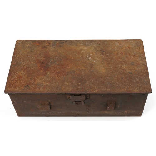 2439 - Military interest Lewis gun ammunition tin, 49cm wide