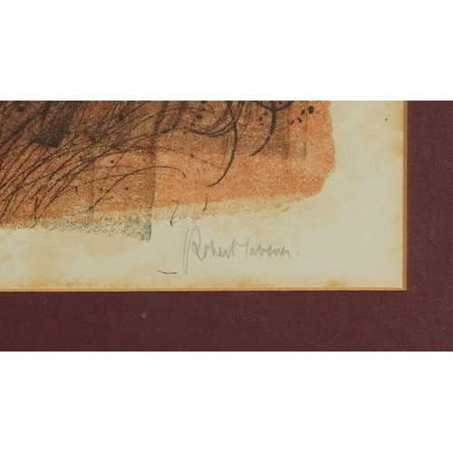 233 - Robert Tavener - Pollarded Trees a Downs, pencil signed print in colour, limited edition 12/30, moun... 