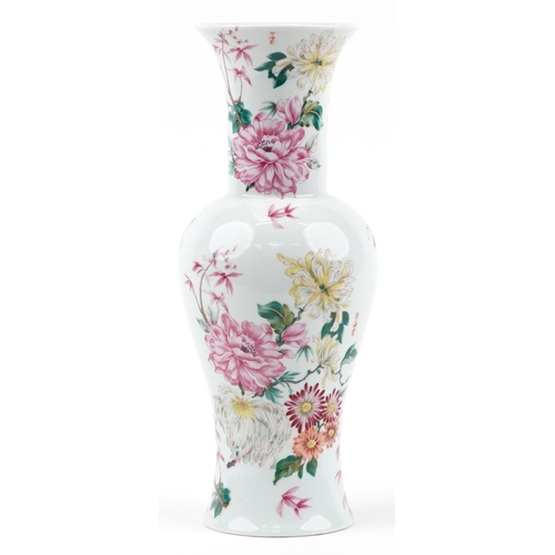 2369 - Chinese style porcelain baluster vase by Sona Verona of Italy, 41cm high