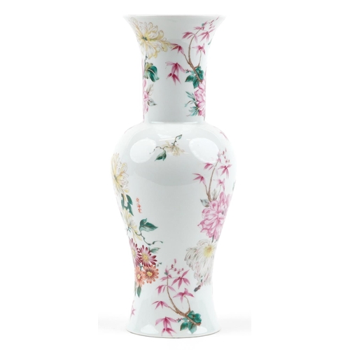 2369 - Chinese style porcelain baluster vase by Sona Verona of Italy, 41cm high