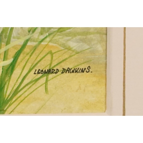 365 - Leonard Dawkins Soldier, watercolour, mounted and framed, 31cm x 23cm excluding the mount and frame