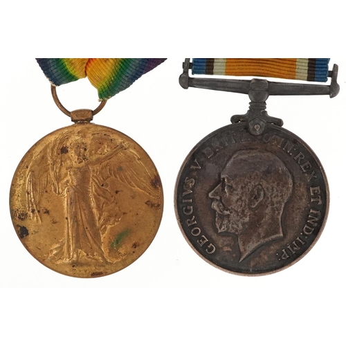 2381 - British military World War I pair awarded to 18282PTE.W.E.WELLS.A.S.C.