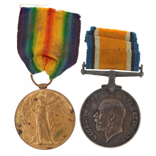 2381 - British military World War I pair awarded to 18282PTE.W.E.WELLS.A.S.C.