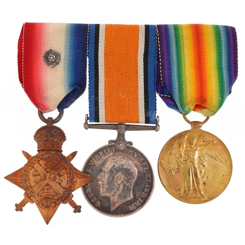 2384 - British military World War I trio with Mons star awarded to CHT-698DVR.H.MAYES.A.S.C.