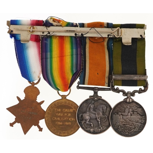 2389 - British military Edward VII and later four medal group comprising Edward VII India General Service m... 