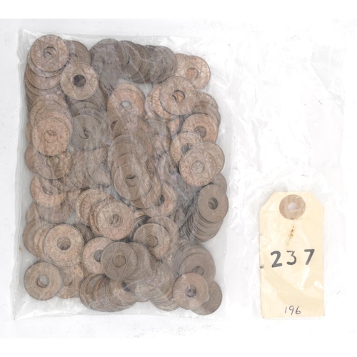 2573 - Collection of British West Africa 1945 1/10 pennies housed in a sealed bag