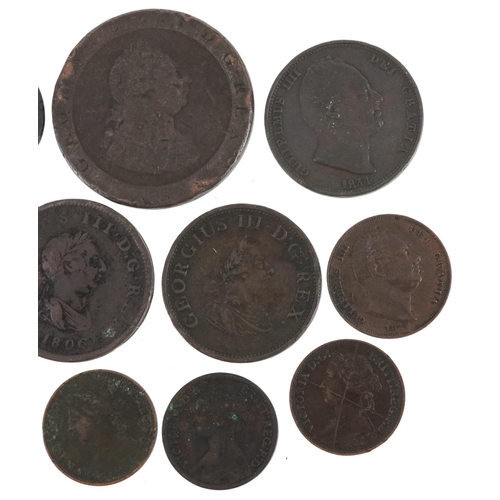 2561 - George III and later British and Irish coinage including 1805 halfpenny and farthings