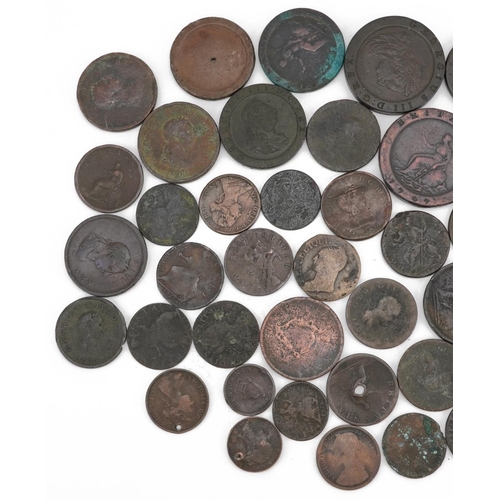 2559 - George III and later British and Irish copper coinage including Cartwheel penny and farthings