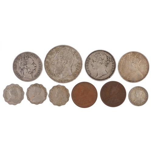 2540 - Antique and later coinage including 1821 five francs and Victoria Young Head East India Company 1841... 